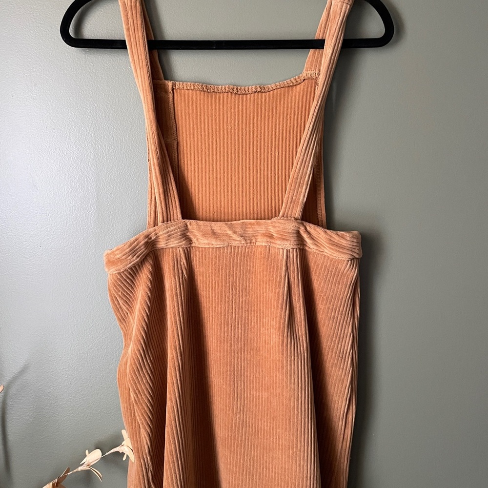 TopShop Button Corduroy Pinafore Dress - Picture 2 of 5